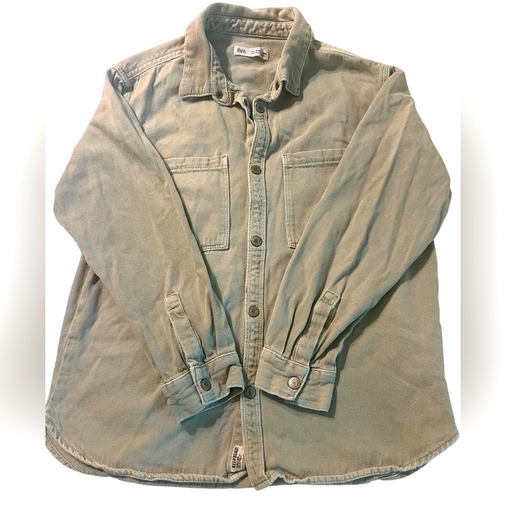 Zara youth  Light green Casual Button-Up Shirt / Jacket